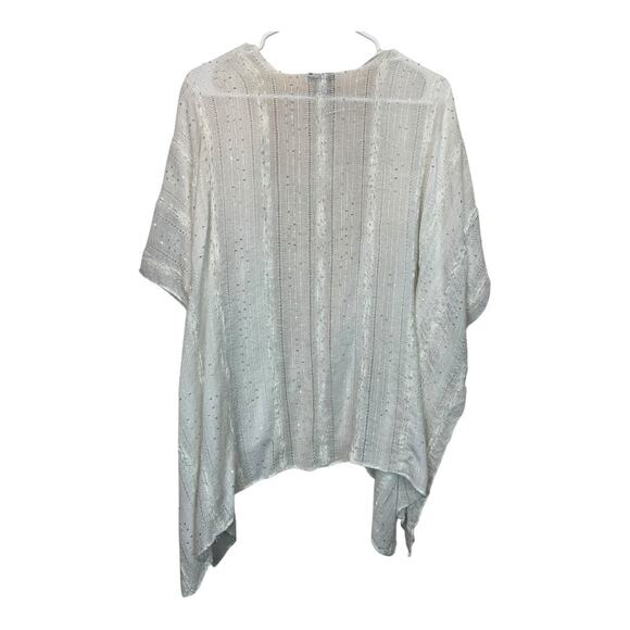Steve Madden Boho Bohemian Kimono Blouse Cottage Indie Fairy Festival Hippie OS - Picture 6 of 7